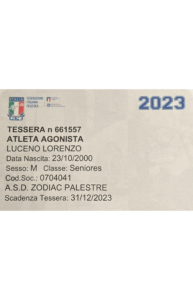 Tessera Seniores Lorenzo Luceno